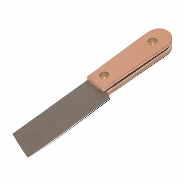 Aushaumesser mit geschliffener Klinge und Lederhe