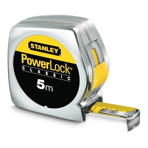 Rollbandma� Powerlock 5 m, verchromtes Kunststoff