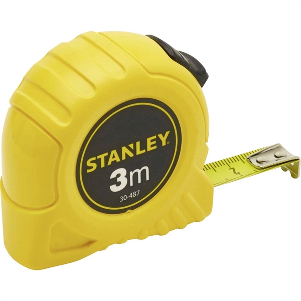Rollbandma� Stanley 3 m, gelbes Kunststoff