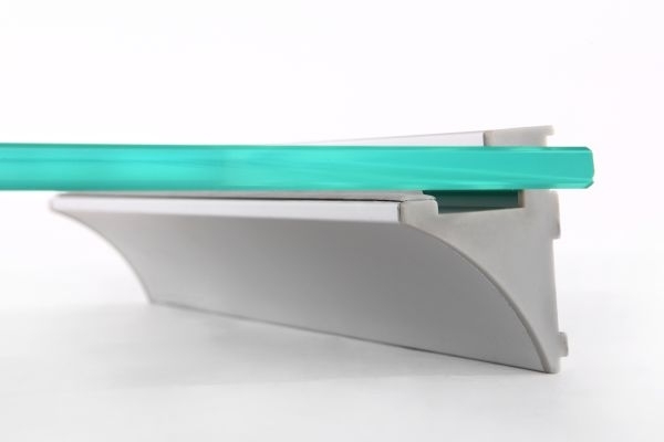 Glasplattenprofil 5500 mm silberfarbig eloxiert