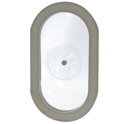 Durchsprecher oval Kunststoff grau ISO