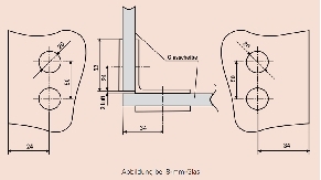 Beschlag C, 90 x 52 mm, Glas/Glas