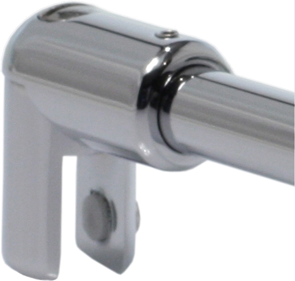Glashalter f�r Stange verchromt