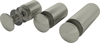 Edelstahlhalter, Flachkopf 10 x 15 mm, Glasdicke 3