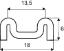 Untere Doppellaufschiene E6 EV1, 5 m