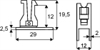 Endst�ck aluminiumfarbig, ausklinkt