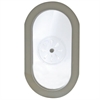 Durchsprecher oval Kunststoff grau ISO