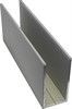 U-Profil 40x20x40x2 mm, Edelstahleffekt