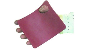 Handgummi, ca. 130 x 170mm, 2,0 mm stark, mit Daum