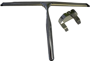 Duschabzieher chromgl�nzend mit Wandhalter