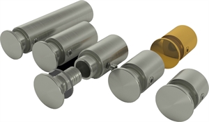 Edelstahlhalter, Flachkopf 20 x 14 mm