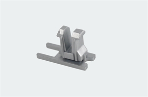 Endst�ck aluminiumfarbig, ausklinkt