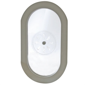 Durchsprecher oval Kunststoff grau