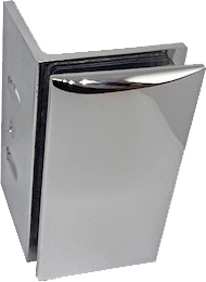 Beschlag 90 x 52 mm, Glas/Wand, gew�lbt
