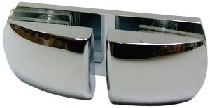 Beschlag D, 105 x 45 mm, Glas/Glas 180�, verchromt