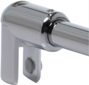Glashalter f�r Stange verchromt
