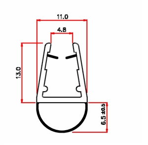 Streifdichtung f�r 6-8 mm