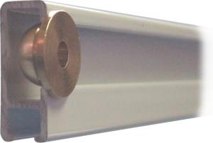 Befestigungsclip f�r Bilderschienen, Messing