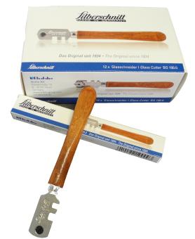 Glasschneider Silberschnitt mit 6 Stahlrädchen Glasschneider Silberschnitt mit 6 Stahlrädchen
