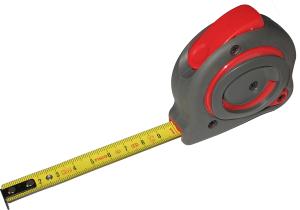 Tape measure PP 3.0 m. Plastic case, automatic tape rewind. 