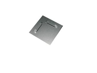   Ösenblech 90 x 90 x 1 mm, mit 2 Ösen, unbesch. # solange der Vorrat reicht.