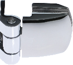 Hinge D, 50 x 45 mm, glass/wall 90° , stainless steel effect Hinge D, 50 x 45 mm, glass/wall 90° , stainless steel effect