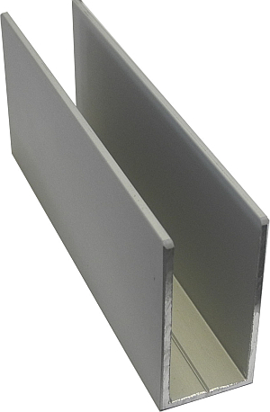 U-profile, aluminium, 40 x 20 x 40 x 2 mm, length 5m, stainless steel effect U-profile, aluminium, 40 x 20 x 40 x 2 mm, length 5m, stainless steel effect