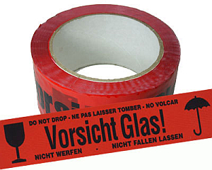 Warnband "Vorsicht Glas", 50mm x 66m 