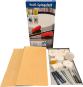 6210326 - Mirror mounting set ED 26 G for up to 2.6 sqm.Including metal plates 100 x 200 mm, edge turned under,excenter discs and press buttons.