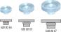 6200067 - Resilient pads, 8.0 x 20.0 mm, with bar Ø 10.0 mm Package with 100 pcs.