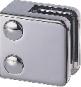 6500068 - Square Clamp, square bar mounting, small, shiny chrome plated
