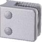 6500147 - Square Clamp, circular tube mounting, big, grinded, matt chrome plated