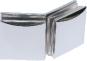 6840123 - Clamp C, 45 x 45 mm, glass/glass 135°, stainless steel effect