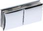 6840133 - Clamp C, 45 x 45 mm, glass/glass 180°, stainless steel effect