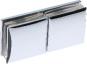 6840133 - Clamp C, 45 x 45 mm, glass/glass 180°, stainless steel effect