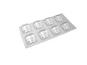   Resilient pads,5,7 x 12,6 mm mm, clear, angular Plate with 200 pcs.