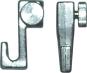   Mini picture hooks, all-metal, short screw, nickel plated
