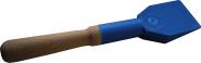 Glazing shovel, blue plastic with wooden handle, 280 x 66m 