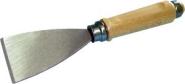 Spatula, steel with rounded wooden handle 