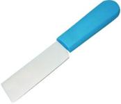 Hacking knife, standard. Forged, grinded and polished blade of 100 mm length and 30 mm width. Shock resistant, blue plastic handle. 