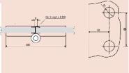 Hinge C 90 x 52 mm glass/glass 180° left side ascending 
