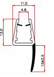 Center sealing profile with soft lip 6-8mm 