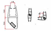 Magneticprofil corner entrance 90° 6-8 mm 